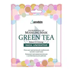 Yaşıl çay ekstraktı ilə sakitləşdirici alginat maskası (paket) ANSKIN Modeling Mask Green Tea Balance Calming 25g