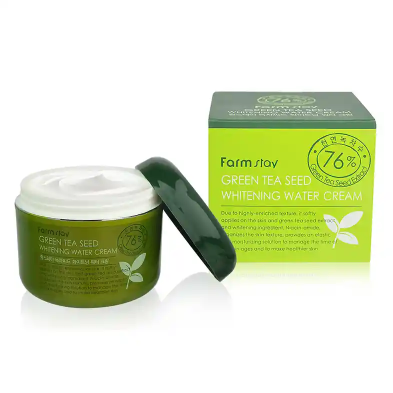 Yaşıl Çay Toxumları ilə Nəmləndirici İşıqlandırıcı Krem Farm Stay Green Tea Seed Whitening Water Cream 100g