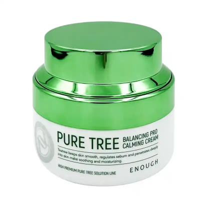 Çay ağacı ekstraktı ilə sakitləşdirici üz kremi Enough Pure Tree Balancing Pro Calming Cream 50 ml