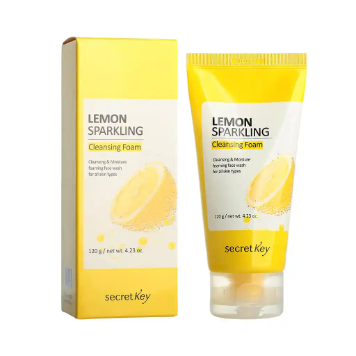 Təravətləndirici limon təmizləyici köpük Secret Key Lemon Sparkling Cleansing Foam 200 g