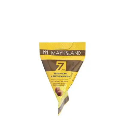 Dərinin dərindən təmizlənməsi üçün şəkər skrabı MAY ISLAND 7 days Secret Royal Black Sugar Scrab 5g