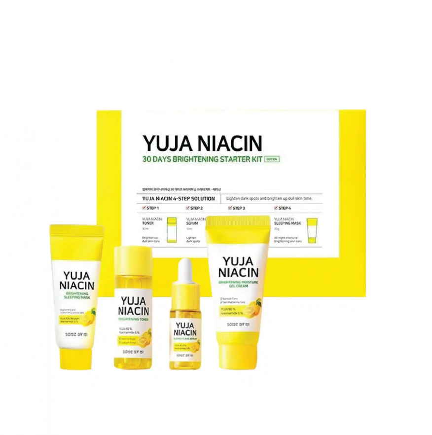Tonu bərabərləşdirmək üçün yuzu ilə miniatürlər dəsti SOME BY MI Brightening Solution 4-step kit edition