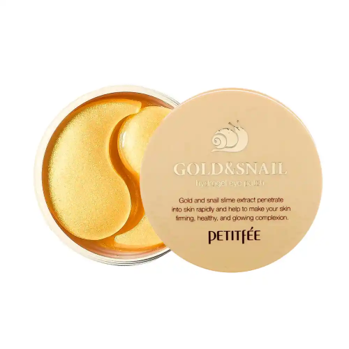 Salyangoz musin ilə hidrojel göz yamaları PETITFEE Gold & Snail hydrogel eye patch